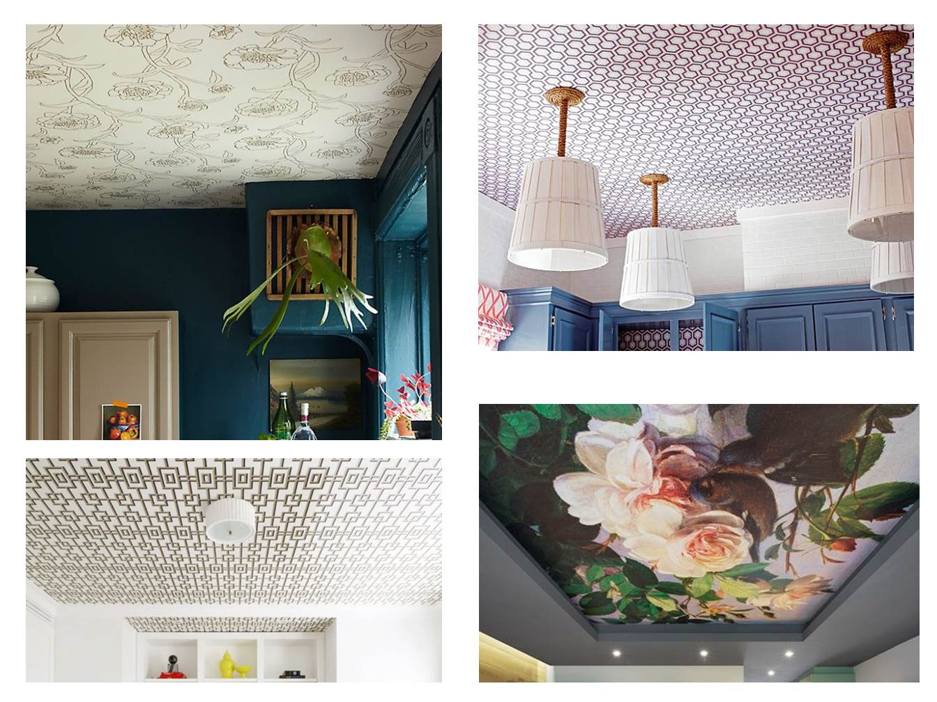 24 ceiling wallpaper pattern flowers geometric interiors blog restless design