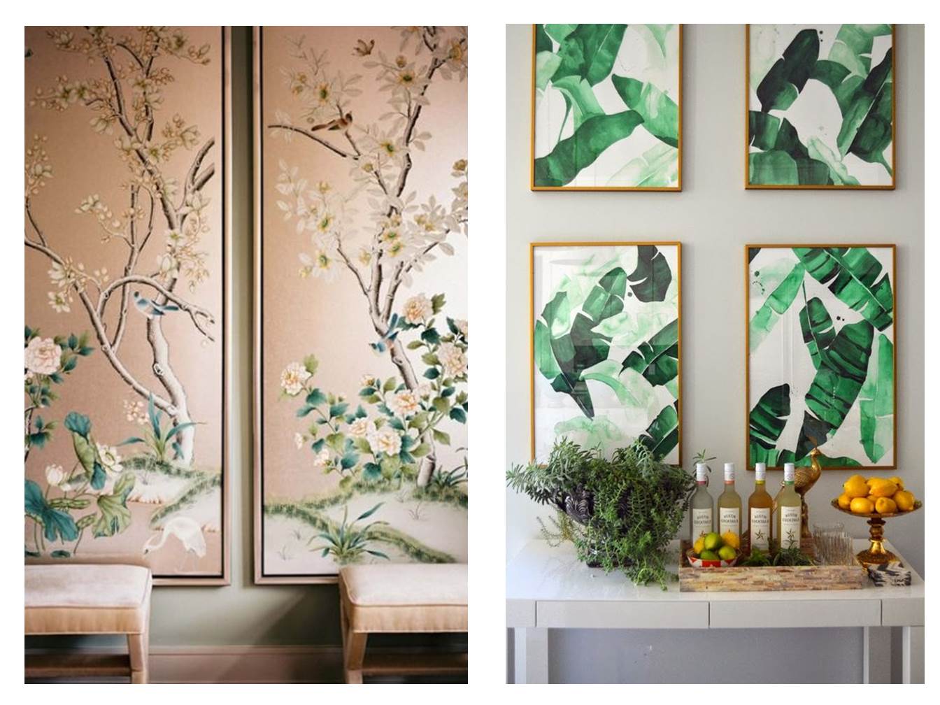 7 wallpaper in frames green leaf left over wallpaper blog restless design