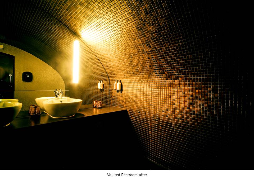 BRONZE COCKTAIL BAR NIGHT CLUB BAR DESIGN FEATURE BATHROOM DESIGN BRONZE MOSAIC